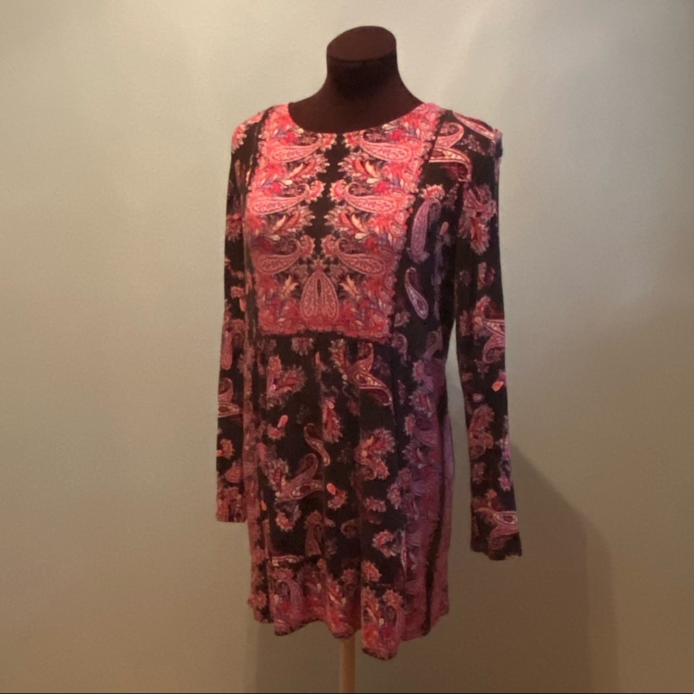 J.Jill wearever boho dress in paisley print EUC
